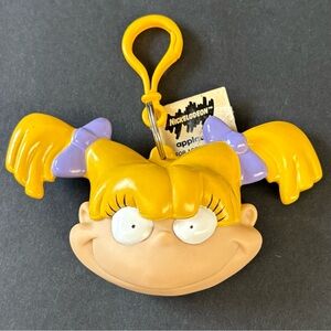 Nickelodeon Rugrats Angelica Pickles Character Coin Purse Keychain Vintage 1997